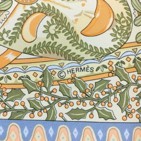 HERMES Black Silk Scarf - Picture 3 of 9